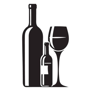 Şarap Seti Görüntü Görüntüleme Şişesi ve Dekanter Resimli Cam