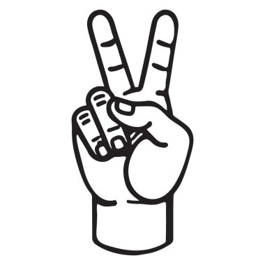 El Hareketi Zaferi Barış Sembolü Tasarımlar için Grafik Elementi