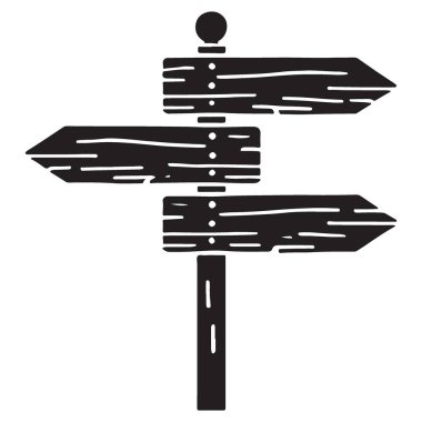 Yol Bulma ve Seyrüsefer için Yön İmza Gönderi Clipart Vektör ResmiComment