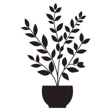 Saksı Bitkisi Görüntü Çizimi Ev ve Bahçe Tasarımı