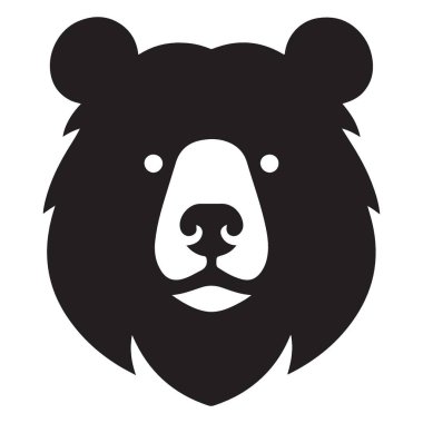 Doğa ve Vahşi Yaşam Projeleri için Ayrıntılı Siyah Ayı Yüz Resimleri