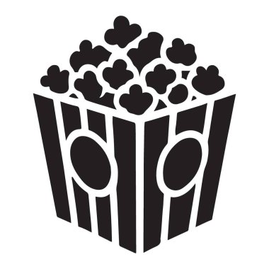 Lezzetli Patlamış Mısır Çizimi Klasik Film Muamelesi Grafiği
