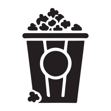 Taze Patlamış Mısır Çizim Vektörü Sinema Eğlence Lezzetli Atıştırmalık Tasarımı