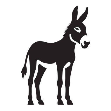 Siluet Eşek Vektörü İllüstrasyon Çiftliği Hayvan Grafik Memeli Tasarım Elemanı