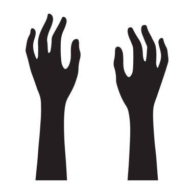 Cadılar Bayramı Vektörü Grafik Tasarımı için Ürkütücü Eller Görüntü