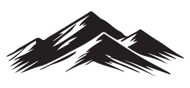 Dağ Silueti Vektör İllüstrasyon Açık Hava Hevesleri için Grafik Kaynakları