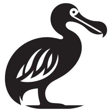 Dodo Kuş Vektörü Grafik Siyahi Yok Oluşun Simgesi