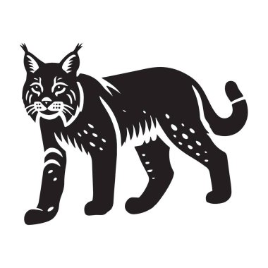 Vahşi Yaşam İçin Zarif Lynx Siluet Vektör ResmiComment
