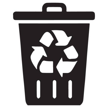 Geri Dönüşüm Kutusu Vektör İllüstrasyon Sanatı İndirme Simgesi