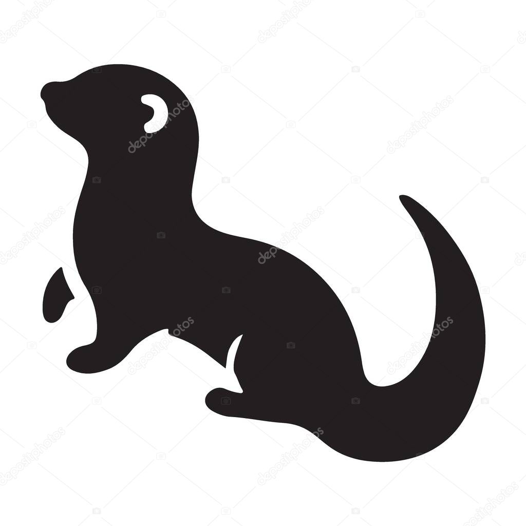 Sleek Silhouette of a Weasel Vector Art for Graphic Design