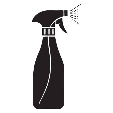 Temizleme ve sterilize etmek için Siyah Sprey Şişe Simgesi Aracı