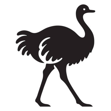 Tasarım Projeleri için Görkemli Devekuşu Görüntü Vektörü Grafiği