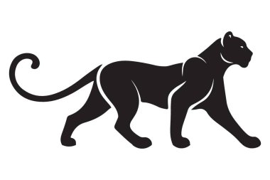 Güçlü Kara Panter Silueti Grafiksel Liderlik Gücünü Sembolize Ediyor