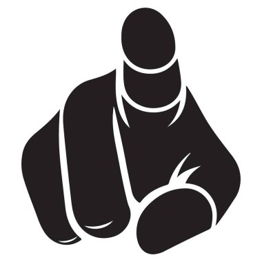 Parmak Silueti Vektör El Çizimi Tasarım Elementi