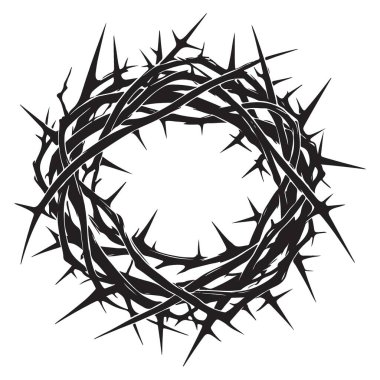 Dini Temalar için Diken Tacının Karmaşık Vektör Grafiği