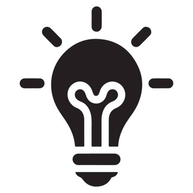 Beyin dalgası Fikir Ampulü Yenilik ve Yaratıcı Çözümler Sembolü