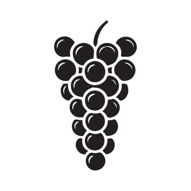 Siyah Üzümler Vektör Resimleri Taze Meyve ve Tarım Temsilcisi