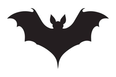 Dekorasyon Projeleri için Siyah Yarasa Siluet Vektör İllüstrasyonu