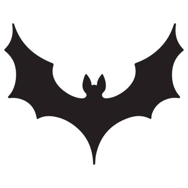 Siluet Yarasa Vektörü Grafik Çizimi Cadılar Bayramı Hayvan Tasarımı