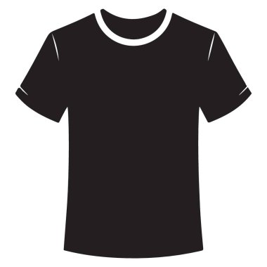 Siyah T-Shirt Vektör Görüntü Tasarımı Şablonu