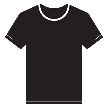 Moda Giyimi Tasarım Projeleri için Basit Siyah Tişört Vektörü