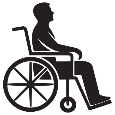 Tekerlekli sandalyenin silüet tasarımı kapsayıcılığı ve engelli erişimini temsil ediyor