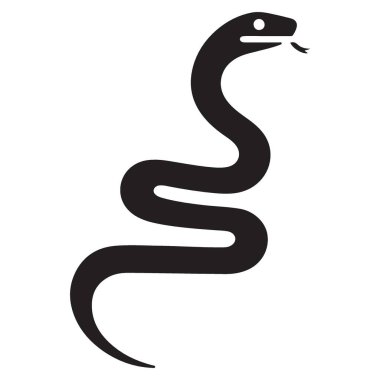 Yılan Kıvrılmış Yılan Vektör Çizelgesi Silueti