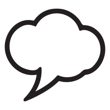 Sosyal Medya Tasarımları için Bulut Biçimi Konuşma Baloncuğu Simgesi Vektörü