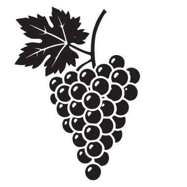 Taze Hasat Edilen Üzüm Vektörü Grafiği