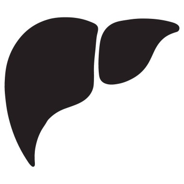 İnsan ciğeri silueti tasarım için Anatomi Organı