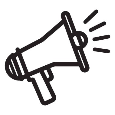 Sunumlar için Hoparlör Vektör İllüstrasyon Megafonu Tanıtım İletişim Pazarlaması