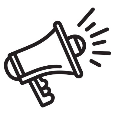 Acil duyurular ve Uyarı Tasarımı için El bilgisayarı İllüstrasyon Vektörü