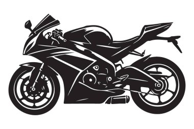 Speek Sportbike Siluet Vektör Hızlandırıcılar için Grafiksel