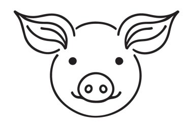Büyüleyici Piglet Vektör İllüstrasyonu Sevimli Çiftlik Hayvanları Grafik Tasarımı
