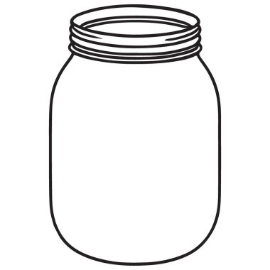 Mason Jar Vektör Hattı Sanat Resimleri El Sanatları İçin Mükemmel