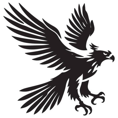 Markalaşma ve Logo Tasarımı için Güçlü Şahin Görüntü Grafiği