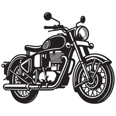 Özel Tasarım Projeleri için Klasik Motosiklet Klasik Silueti