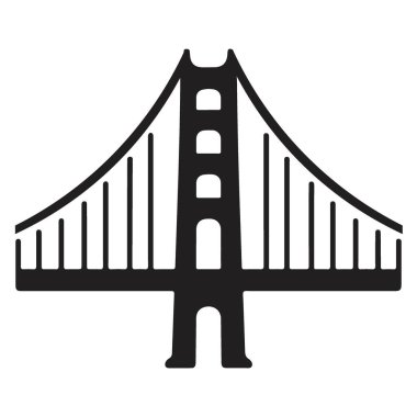Golden Gate Köprüsü Silueti San Francisco Simgesi