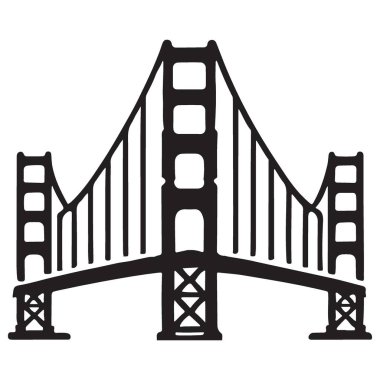 Golden Gate Köprüsü Yapısı Görüntü San Francisco Simgesi Silueti