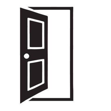 Özgürlük Seçimini ve Taze Başlangıç Kavramını simgeleyen Açık Kapı Çizimi