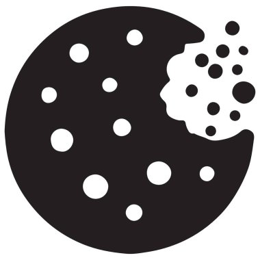 Lezzetli Bitten Kurabiye Silüeti Gıda İlgili Grafikler Çizimi