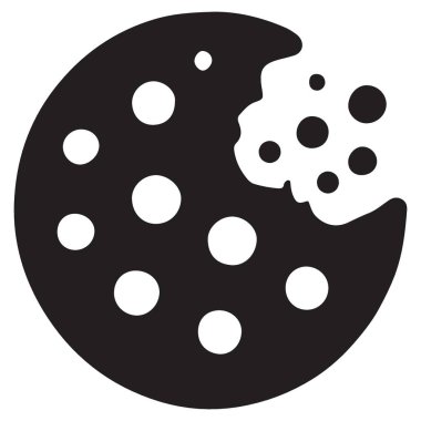 Tatlı Tasarımı İçin Isırılan Kurabiye Silüeti Çizimi