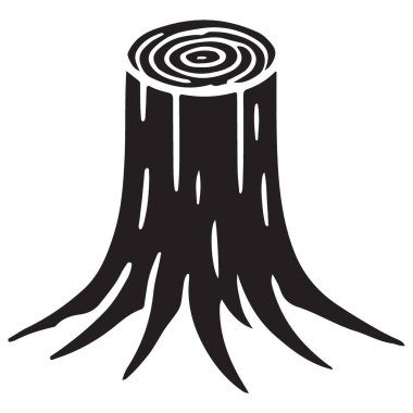 Doğa Aşıkları için Ağaç Damlası Silueti Vektör İllüstrasyonu Tasarımı