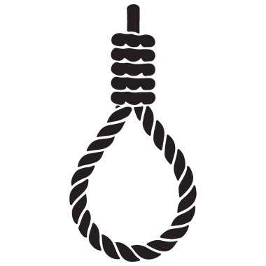 Karanlık Temalı Projeler için Kalın Darağacı Düğümü İllüstrasyon Vektörü