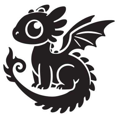 Sevimli Ejder Vektörü İllüstrasyonu Markalaşma Malzemeleri İçin Mükemmel