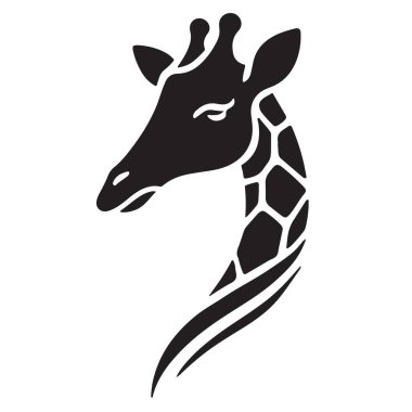 Duvar Dekorasyonu İçin Minimalist Zürafa Baş Görüntü Yönlendirici Sanatı