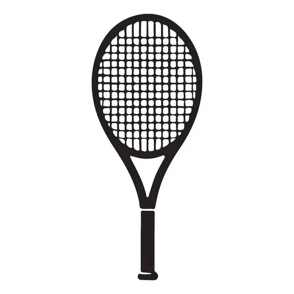Spor Projeleri için Tenis Raketi Silueti Vektör Grafik Varlığı