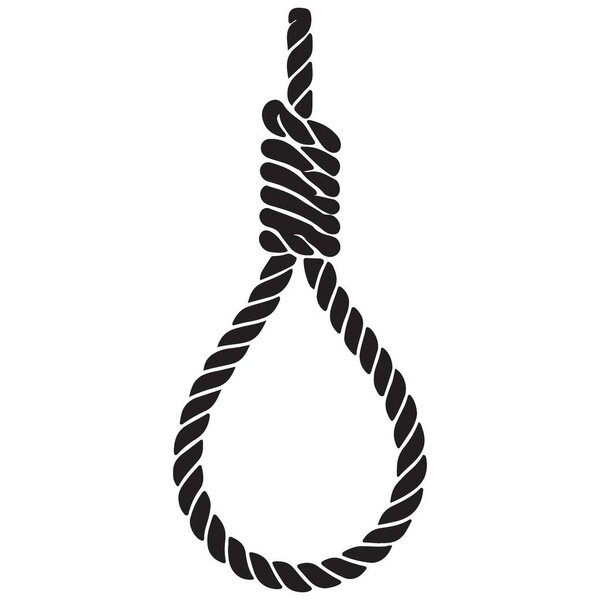 Traditional Hangman Noose Illustration for Depicting Death and Despair