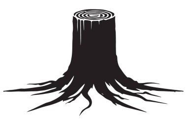 Çıplak Ağaç Kökü Vektör Resimlendirmesi Açığa Çıkan Kökler Tasarımı