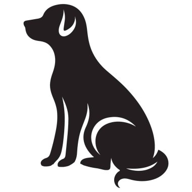 Köpek Silueti Vektör Tasarım Çizimi Yaratıcı Sanat Projeleri İndirmesi